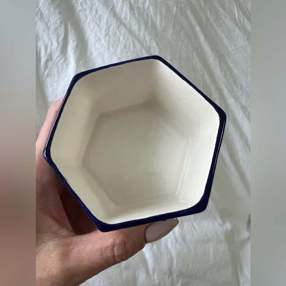 Talavera Mexican Art Pottery Lidded Ceramic Jewelry Trinket Box Alba Mexico - Picture 7 of 11